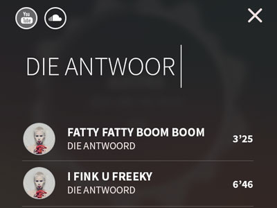 Bubble_Research a song interface mobile music search webapp
