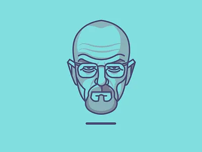 Walter White breaking bad illustration istanbul mustafa kural portrait vector walter white