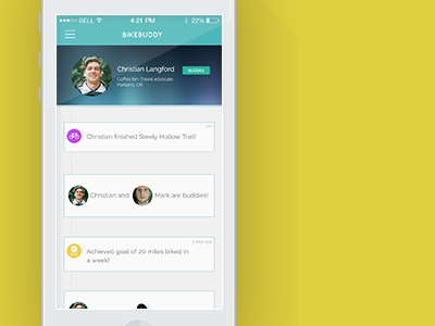New and Improved Bike Buddy app bike iphone ui ux