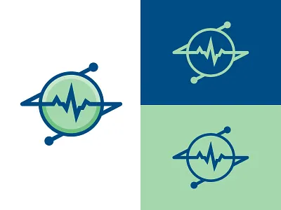 Travel For Healthcare connect doctor globe healthcare heartbeat logo medical patient sine wave tourism travel world