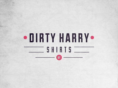 Dirty Harry Wordmark black d dh dirty harry logo red shirt