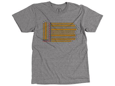 Pencilvania! cotton bureau design illustration pencils pennsylvania t shirt vector writing