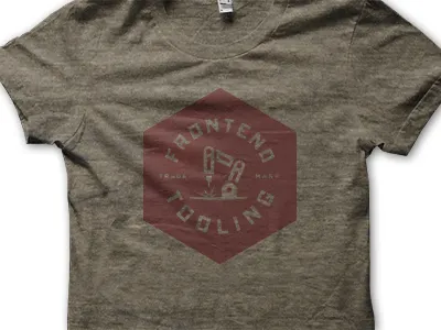 Frontend Tooling Tee build right frontend hex red rust t shirt tee tri blend workshop