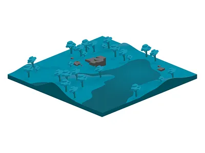 Version 3 (WIP) 3d form gradient illustration illustrator isometric layers mannahatta 2409 map nature
