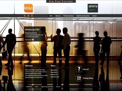 Communications Company Website Design communications icons website