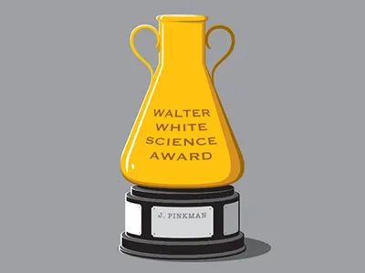 Science Trophy breaking bad glenn jones glennz heisenberg illustration illustrator jesse pink man tshirt vector walter white