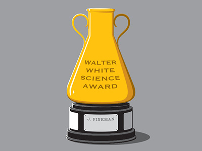 Science Trophy breaking bad glenn jones glennz heisenberg illustration illustrator jesse pink man tshirt vector walter white