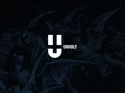Unholy branding clothing cross logo mark negative space olle ollestudio ploch reverse unholy