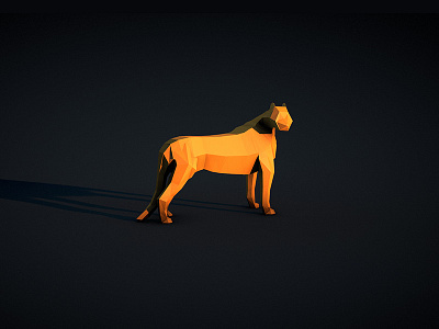 Low Poly Cheetah 3d 4d c4d cinema cinema4d design effects manipulation photoshop render visual