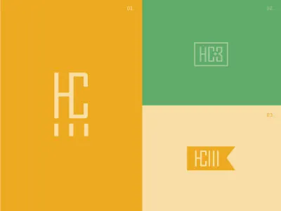 HC3 Logotype branding clean color design logo logomark logotype modern shapes typography