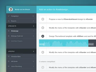 Todo Dashboard app dashboard todo webapp webdesign