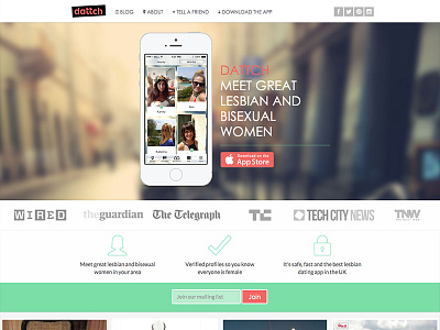 Dattch Web app blog community dattch green ios women