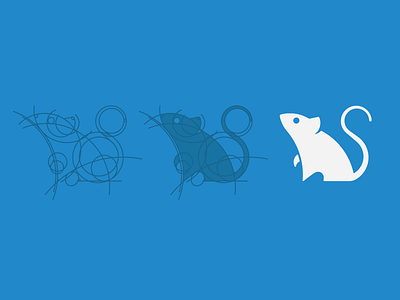 Mouse Grid blue branding grid line logo mouse simple skillshare white