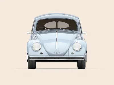 Beetle - Front 3d beetle car graphic design illustration oldtimer poster vintage visual