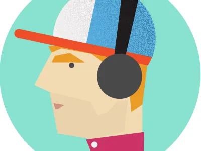 Student / WIP beard cap ginger guy hat headphones student