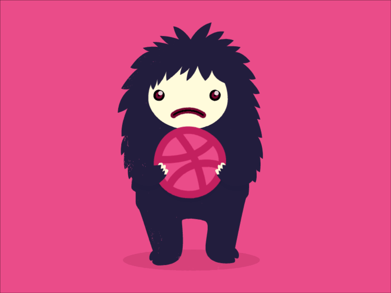 Dribbble is yummy! dribbble dribble flat monster motion vector