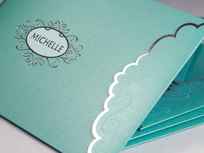 Michelle Sparkling Brochure Cover brochure bubbly champagne collateral die cut diecut foil print sparkling wine wine