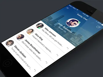 Gabby chat flat ui ios7 iphone people profile status icon