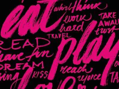 Eat-Play-Love brush lettering hand drawn lettering lettering typography