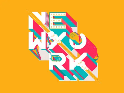 NYC alvarez city ny nyc pablo poster underground vector