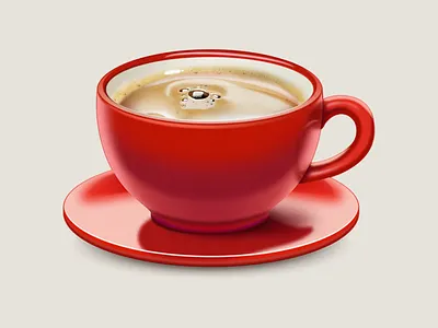 Red cup of coffee coffee cup everyday gift icon illustration illustrator normal photoshop raster vector wladza