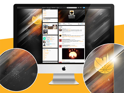 Golden City SF Twitter Background background basketball city flare golden san francisco sf twitter