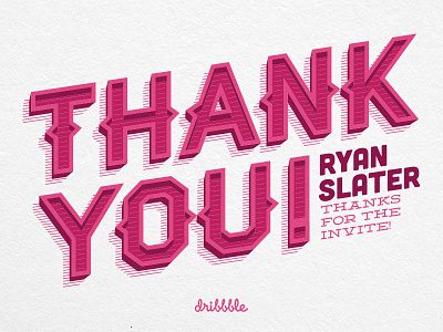 Thanks for the Invite! debut invitation invite thank you thanks typography