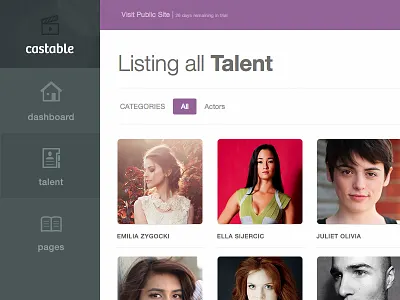 Castable app australia castable interface responsive ui ui design ux web web app