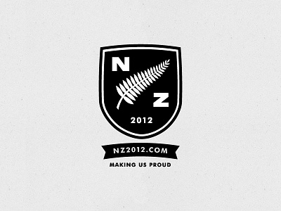 NZ2012 Ribbon Logo brand design logo nz sports