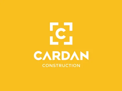 Cardan Concept 2 building compass construction home renovation logo mark yellow