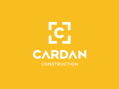 Cardan Concept 2 building compass construction home renovation logo mark yellow