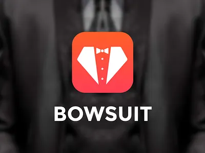 Bowsuit icon / logo bowsui bowtie branding design icon identity ios logo logotype suit type