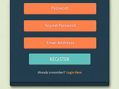 Login & Registration Forms button forms login login form password registration form username