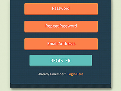 Login & Registration Forms button forms login login form password registration form username