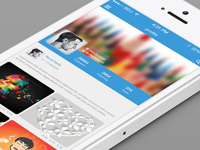 User Profiles app design icon ios7 ipad mobile ui ux