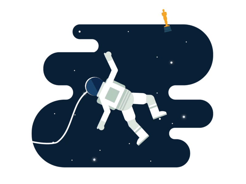 In space no one can hear you cry... 12yearsaslave academy animated awards gif gravity illustration oscars sandrabullock