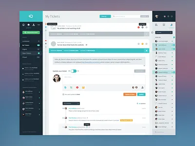 My Tickets app customer managment helpdesk invoicing message online support pakistan remote responsive ticket tickets ui design
