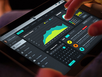 Super Tablet Dashboard Ui admin panel calender chart figures flat ui graph hd profile tablet tablet dashboard volumes