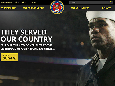 Hire Our Heroes design donate hire our heroes nonprofit support veterans volunteers wdg web development group website