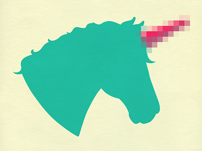 HORNY censure illustration t shirt unicorn