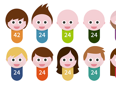 Ribotars 2.0 WIP Haircuts avatars characters faces ribot vector wip