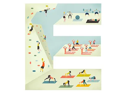 e illustration typography