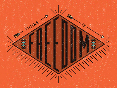 There is freedom arrow freedom line southwest texture triangle type