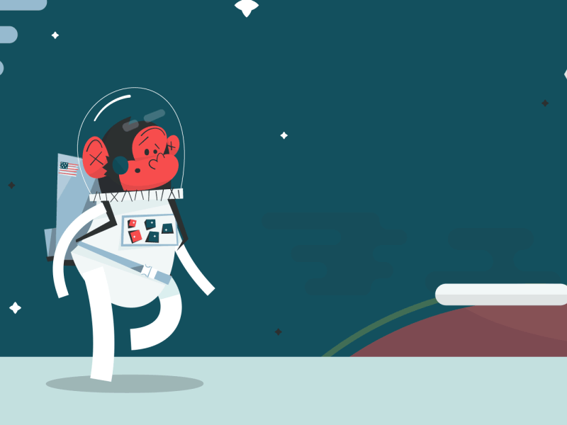 Monkey Walk Cycle astronaut banana chimp monkey space spaceman walk cycle