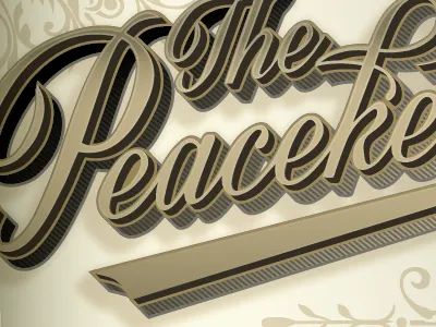 Script snippet custom gold identity lettering logo old script type white