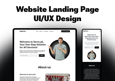 Website Landing Page UI/UX Design adobe xd figma ui uiux design ux design website landing page design