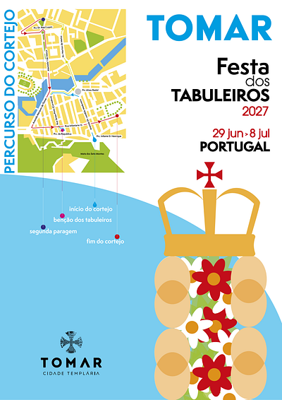 Flyer/Poster for Festa dos Tabuleiros 2027 graphic design