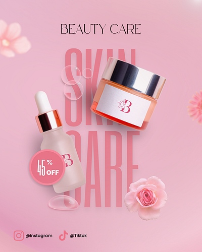 Beauty Care Poster Design, Beauty Treatment Poster advertising product beauty care beauty treatment branding design graphic design poster design