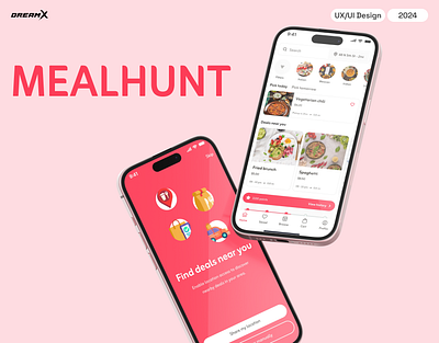 Food Discovery & Deals App – MealHunt app design figma food food app design meal ui ui design ux ux design