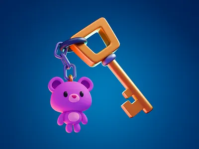 Keychain | Kitty Adventure Icons 3d 3d art 3d icon adventure animation bear branding character cute design digital art game art graphic design icon illustration illustrator key logo render ui